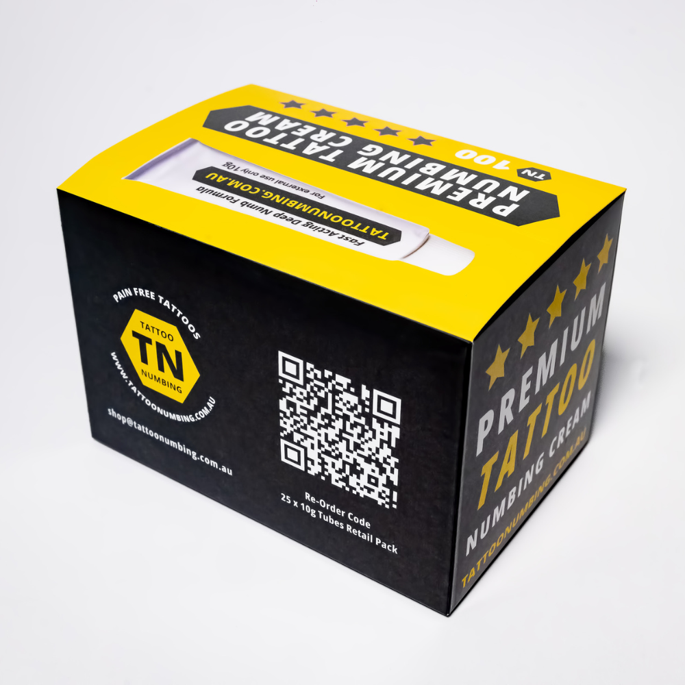 25 Tube Retail Display Pack - TN100 - Premium Tattoo Numbing Cream - 10g Tattoo Numbing Australia