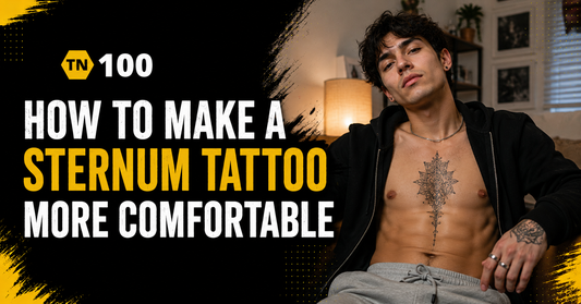 How to make a sternum tattoo more comfortable, centre-chest tattoo prep with TN100 by Tattoo Numbing Australia