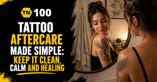 Tattoo aftercare made simple, step-by-step healing routine with TN100 aftercare by Tattoo Numbing Australia