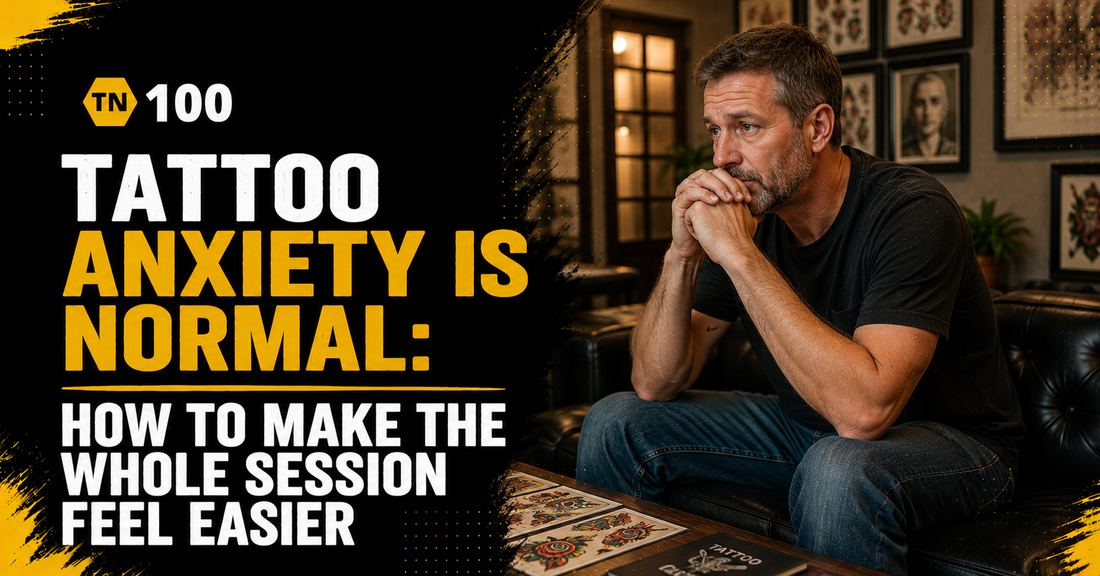 Tattoo anxiety is normal, calming nerves before a tattoo with TN100 by Tattoo Numbing Australia