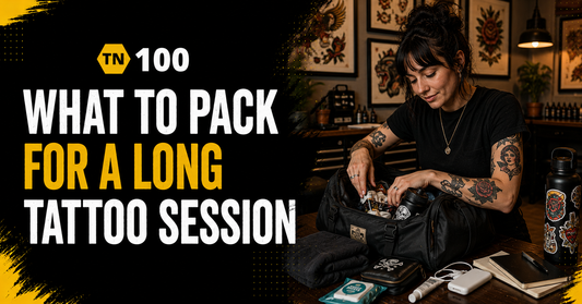 What to pack for a long tattoo session, comfort checklist with TN100 tattoo numbing cream by Tattoo Numbing Australia